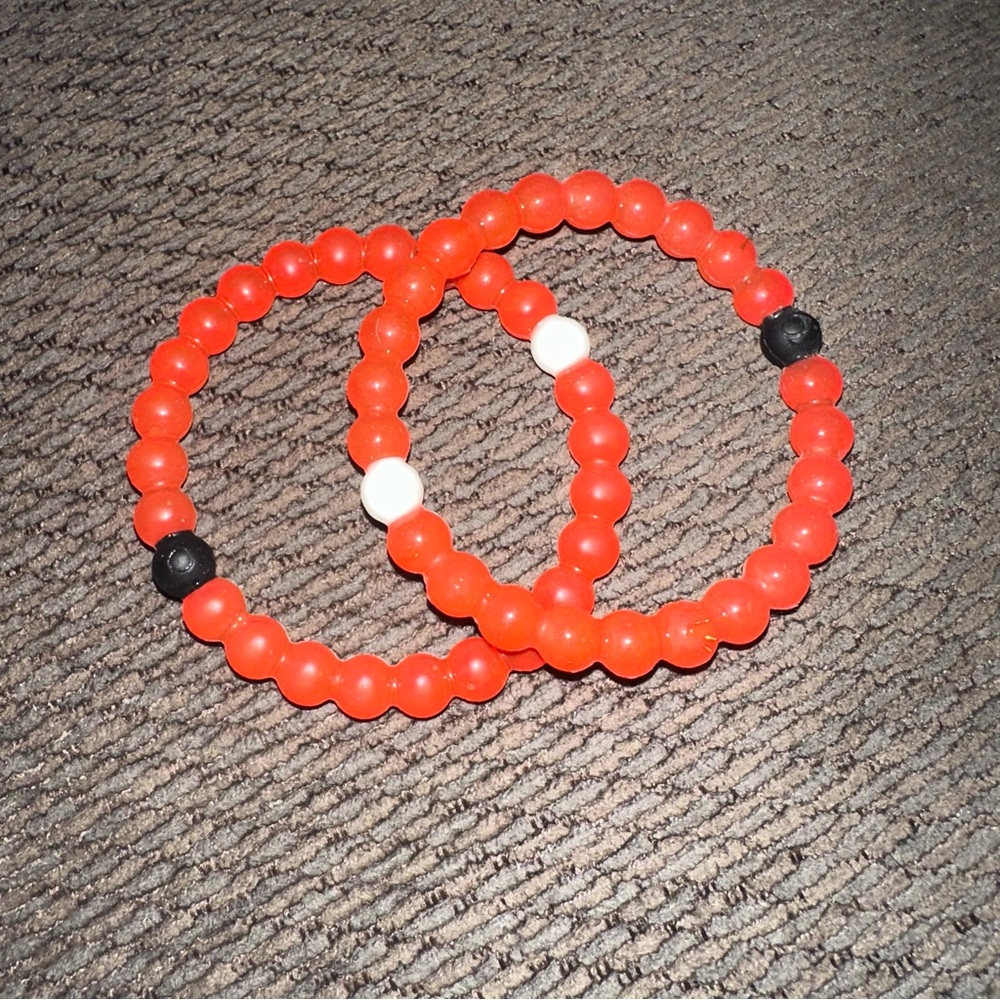 Lokai Red and Black Silicone Bracelets (Set of 2)